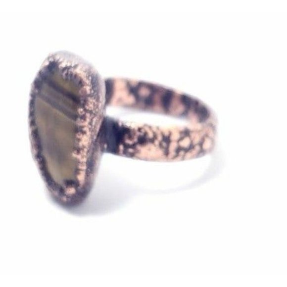 Coffin Tigers eye Ring size 5 - Picture 6 of 12